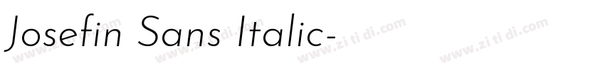 Josefin Sans Italic字体转换